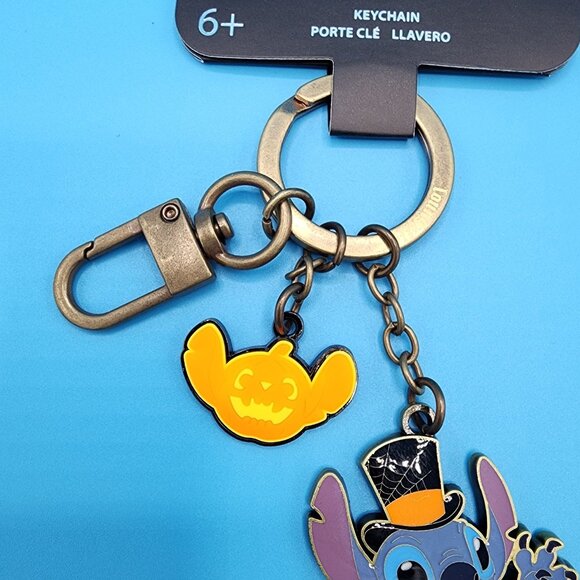 Loungefly Disney Lilo and Stitch Halloween Pumpkin Keychain Charm NEW - Picture 5 of 12